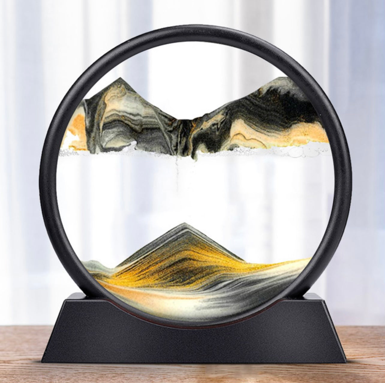 Black/Gold Creative 3D Glass SandScape