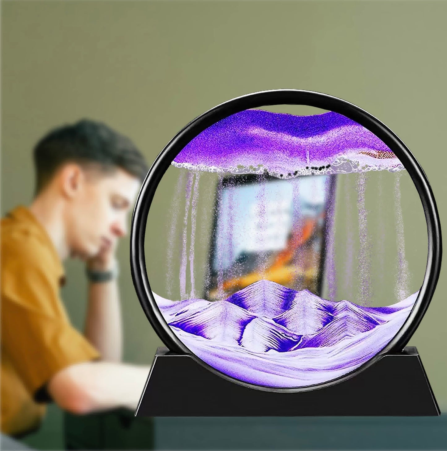 Purple creative 3D Glass SandScape