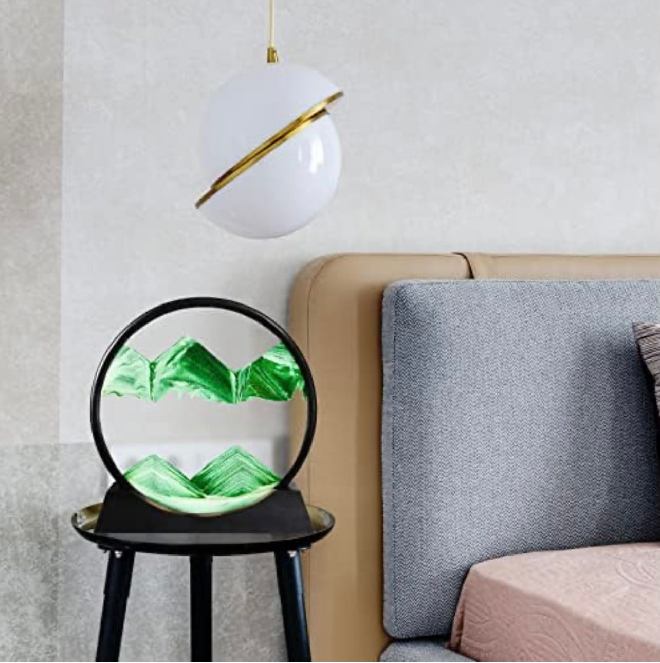 Green Creative 3D Glass SandScape