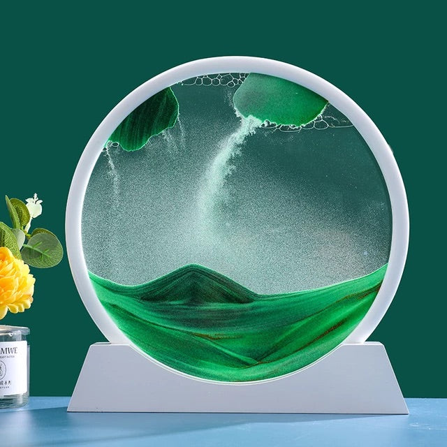 Green Creative 3D Glass SandScape